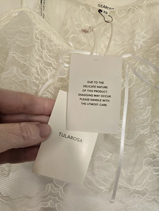 Tularosa Amelia Lace Top in White XS - Picture 9 of 10